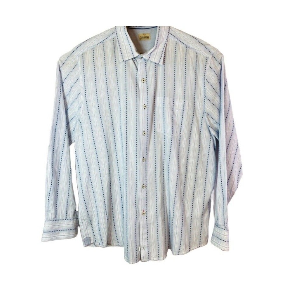 Tommy Bahama Mens Long Sleeve Button Up Shirt Saltwater Washed Sz XL